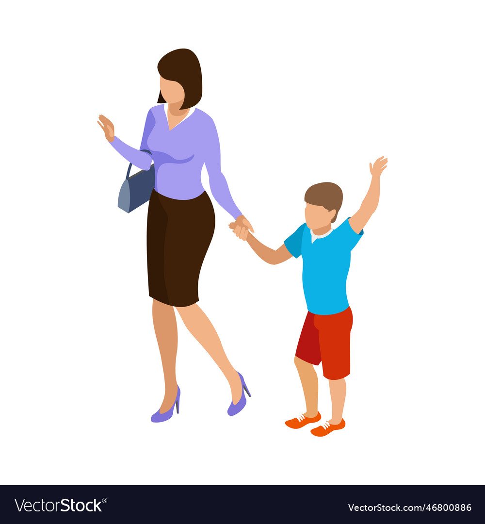 Mum and son Royalty Free Vector Image - VectorStock