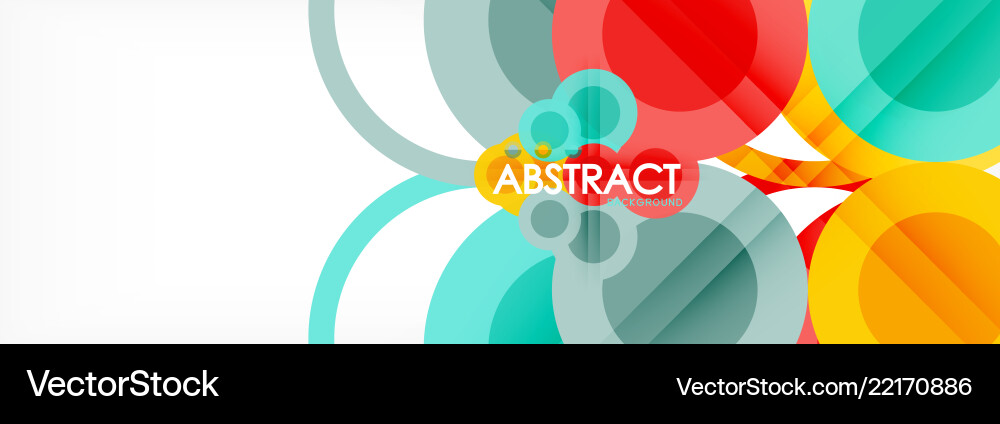 Overlapping circles design background Royalty Free Vector
