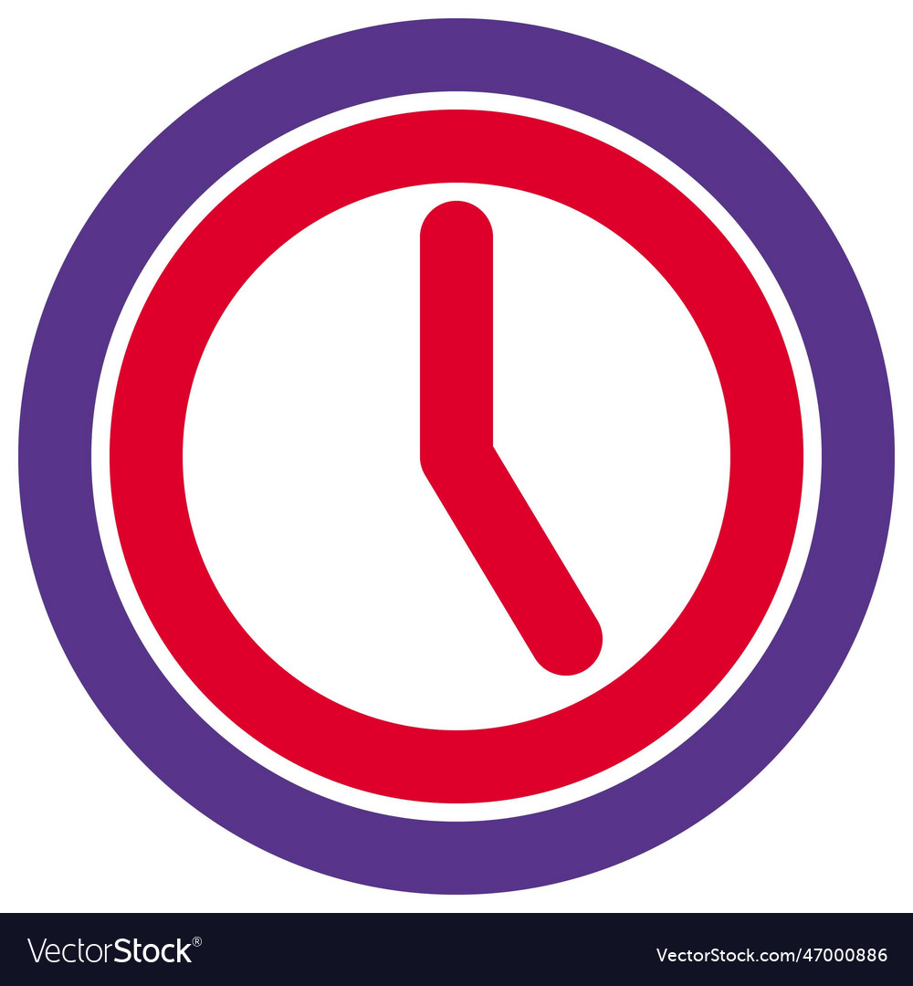 Wallmounted clock for use in office Royalty Free Vector