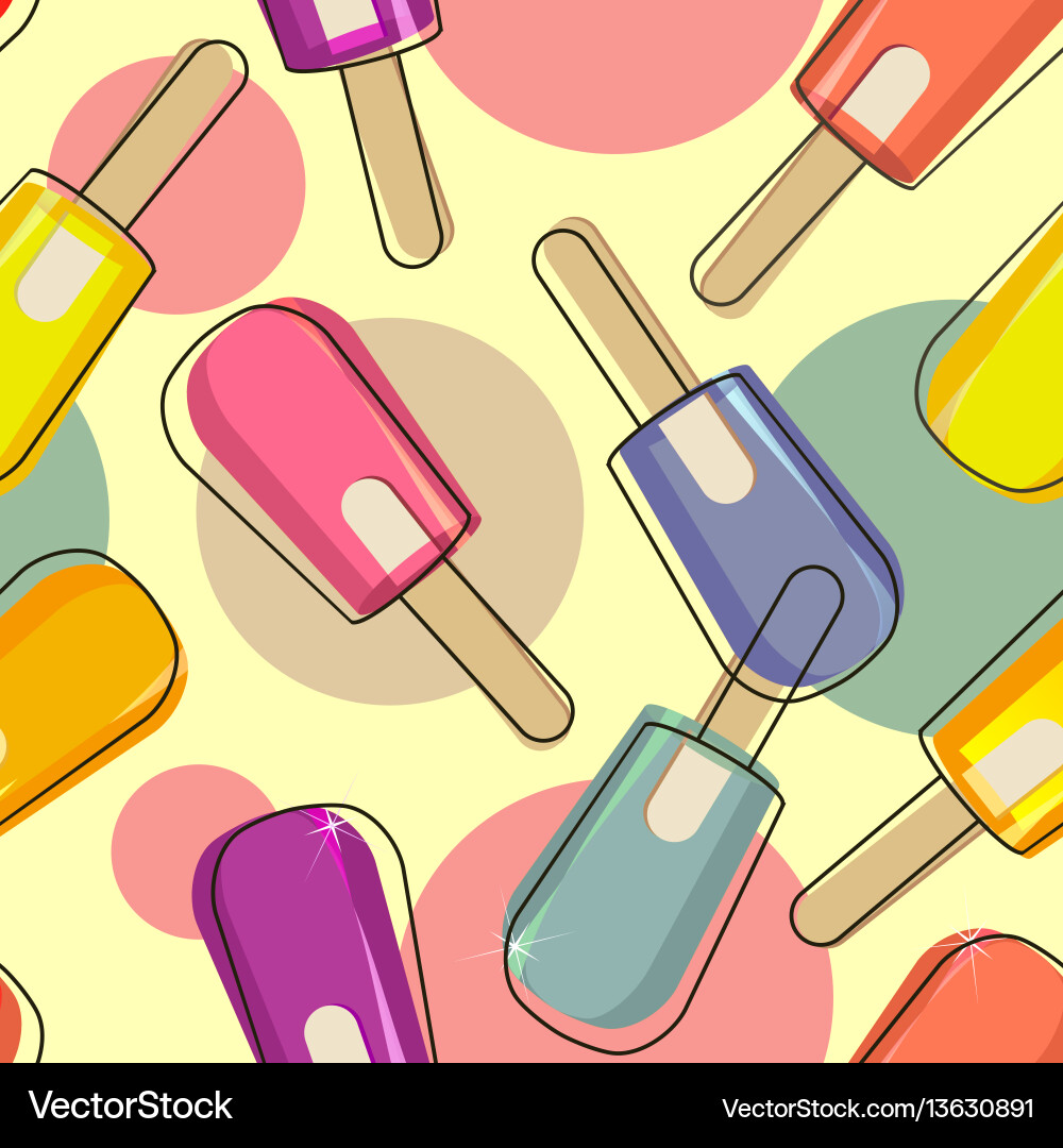 Ice cream seamless pattern Royalty Free Vector Image