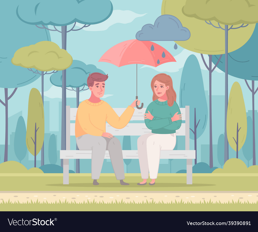 Park empathy cartoon composition Royalty Free Vector Image Park empathy cartoon composition Royalty Free Vector Image