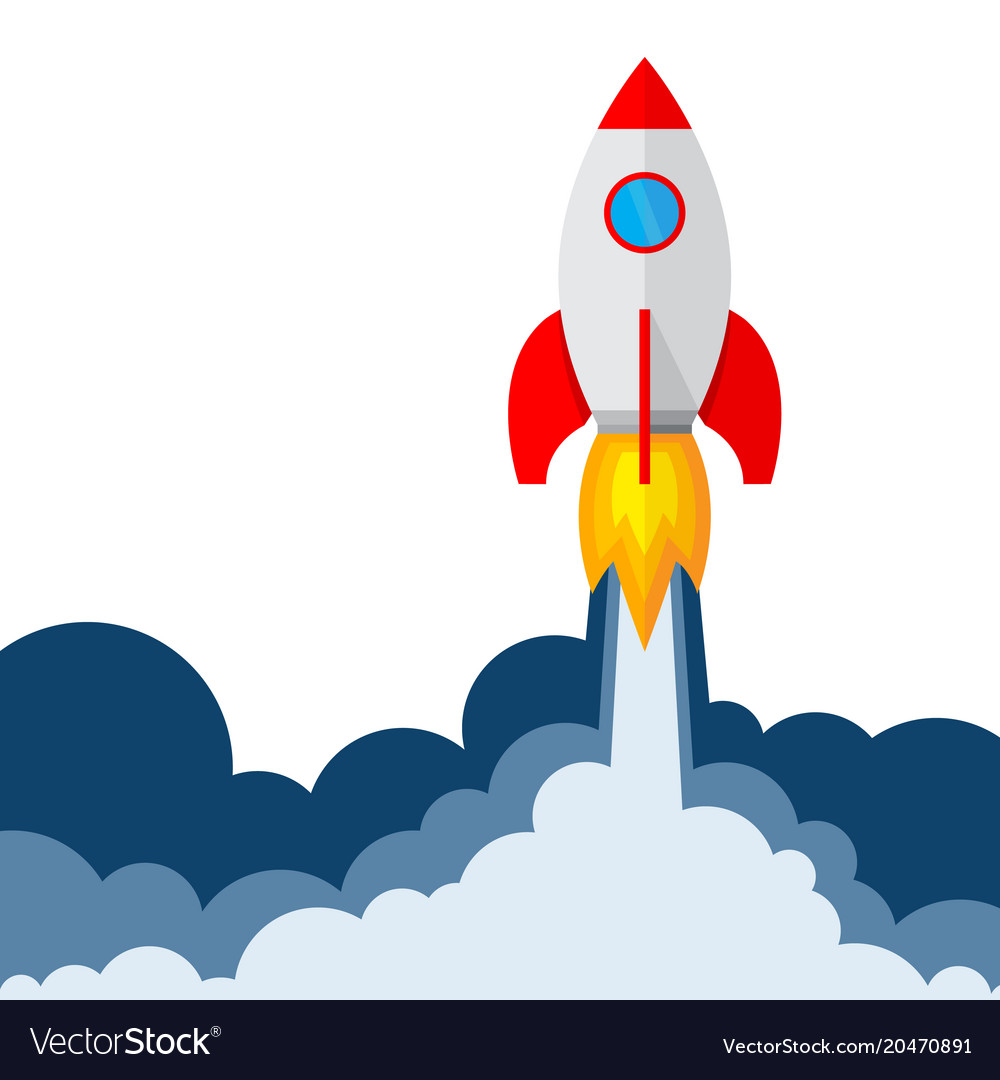 Rocket launch Royalty Free Vector Image - VectorStock