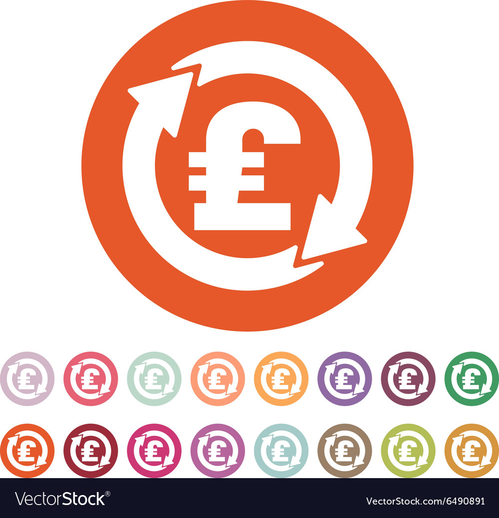The Currency Exchange Pound Sterling Icon Cash Vector Image