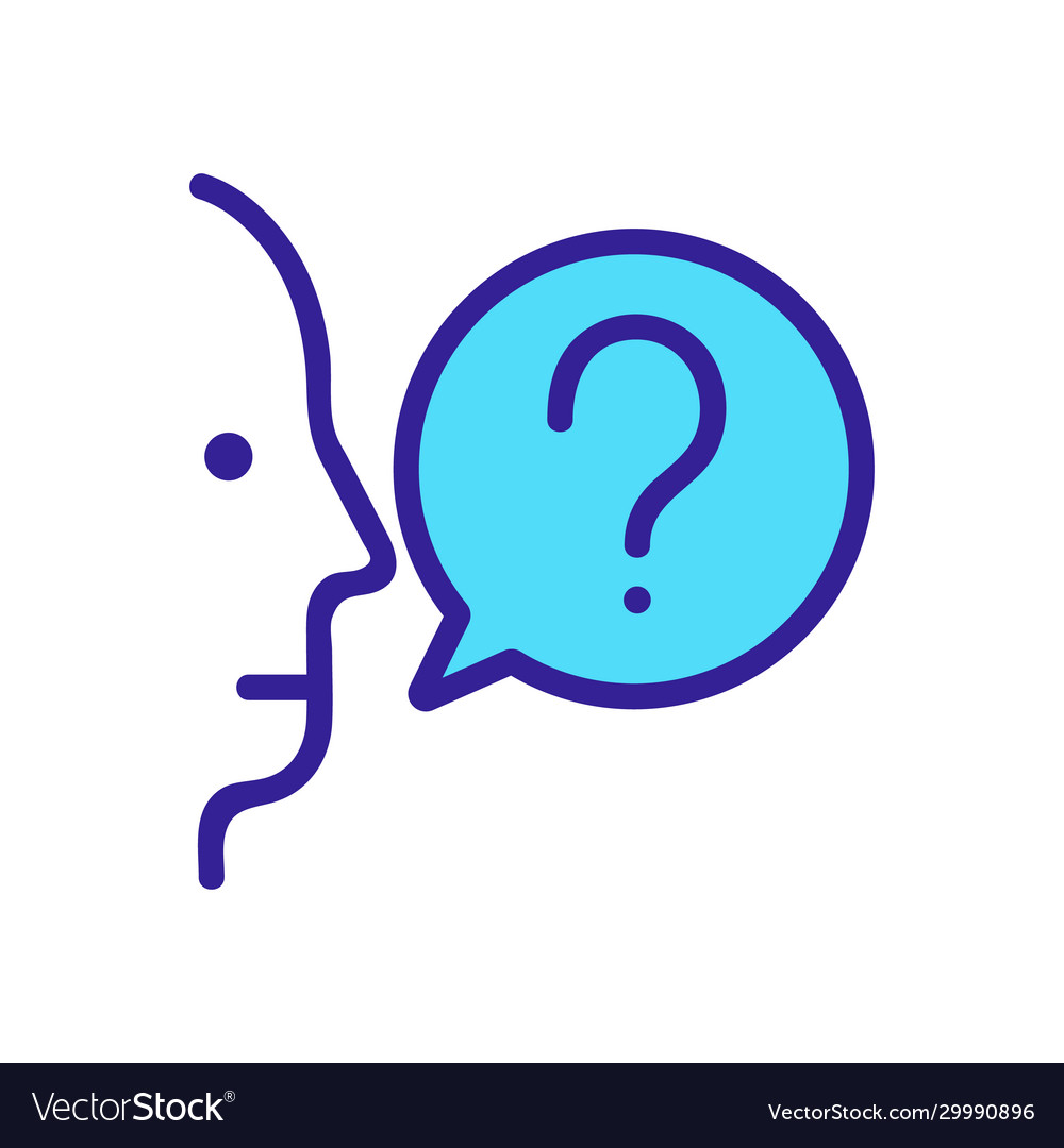 Doubts and thoughts icon isolated Royalty Free Vector Image