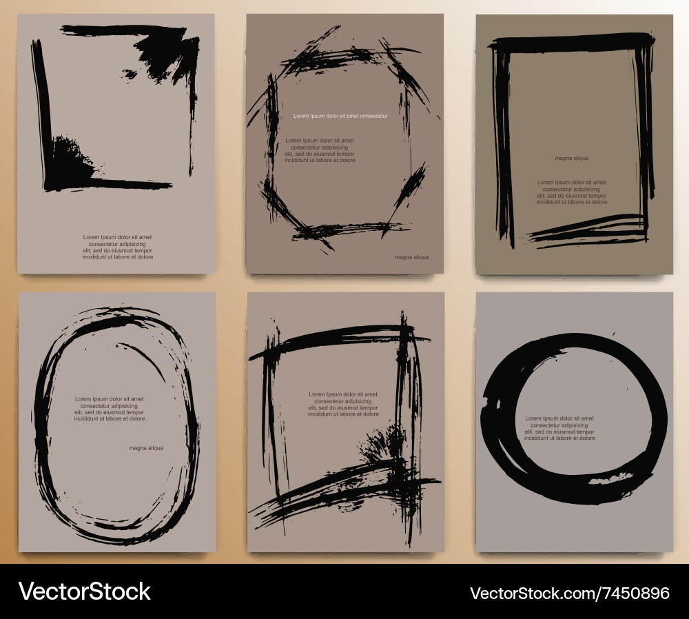 Grunge frames set Royalty Free Vector Image - VectorStock