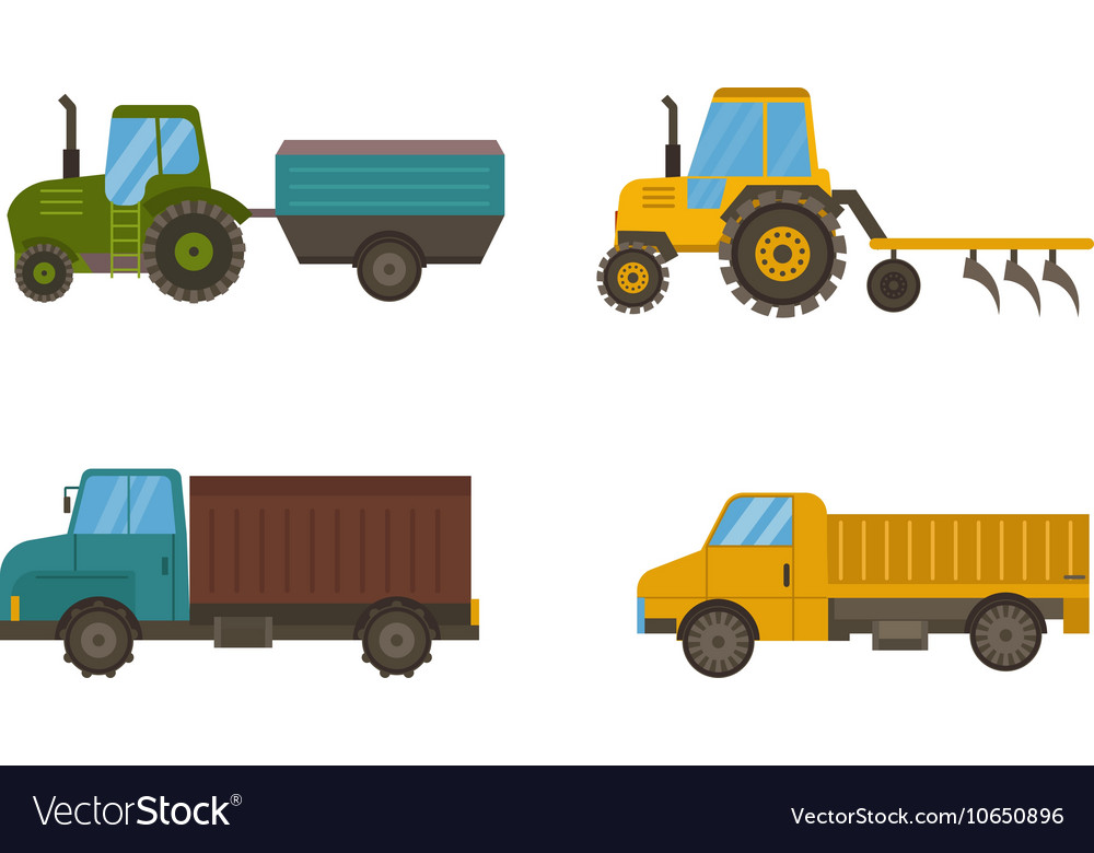 Harvester machine technic Royalty Free Vector Image