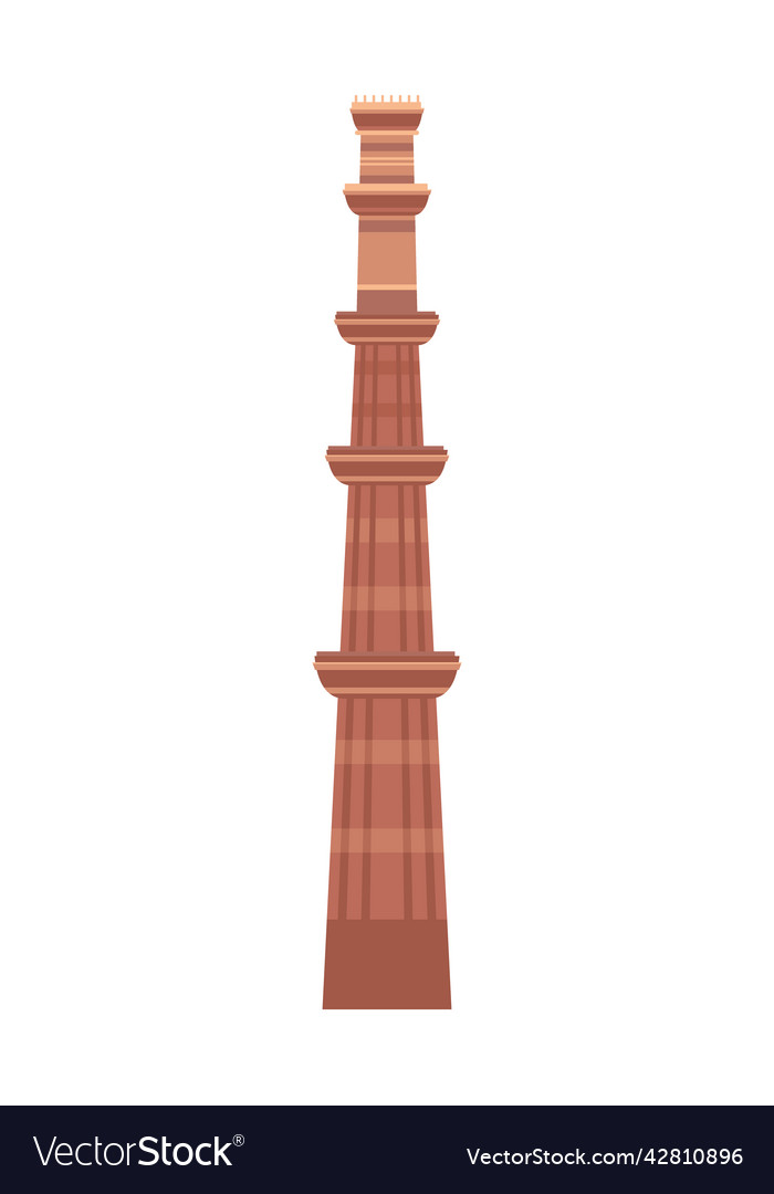 Indian tower landmark Royalty Free Vector Image