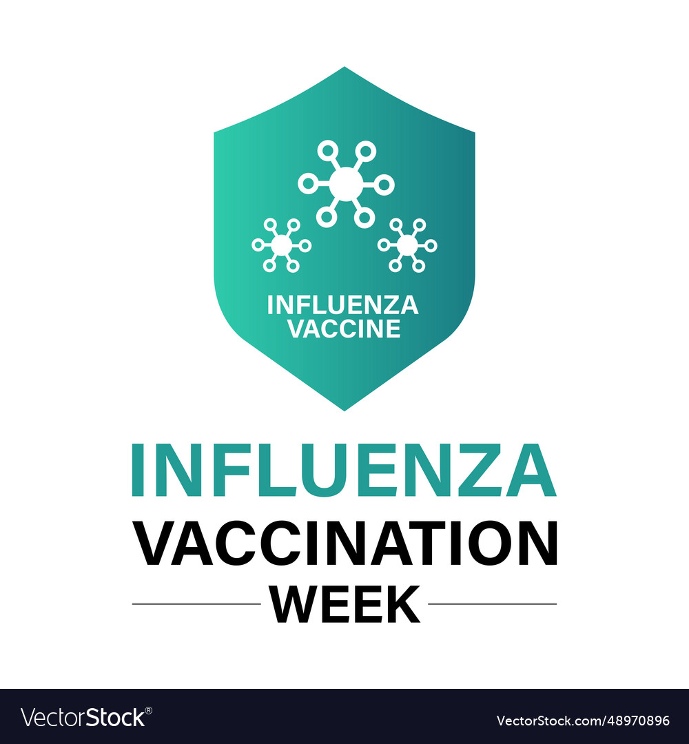 National influenza vaccination week Royalty Free Vector