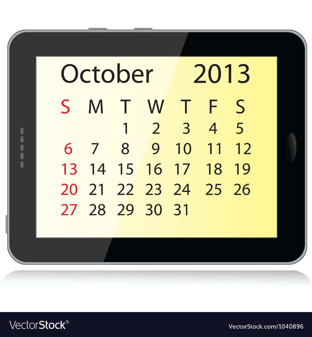 October 2013 calendar