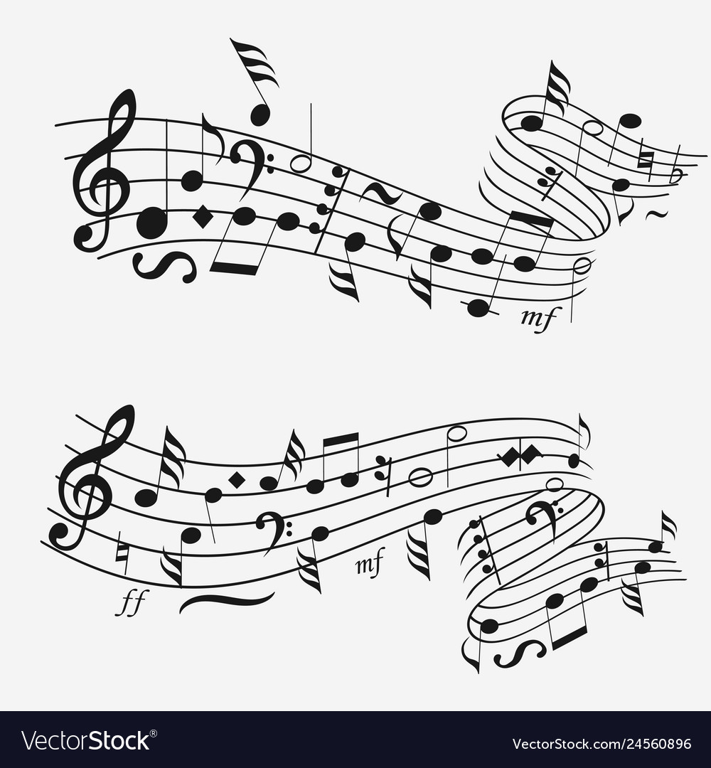 Sound Wave Sheet Music Notes Royalty Free Vector Imag - vrogue.co