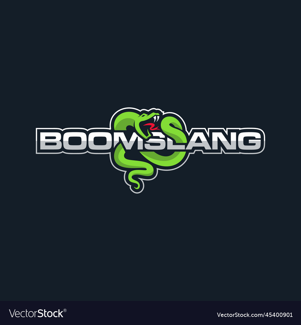 Boomslang snake logo Royalty Free Vector Image