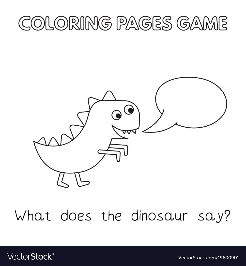 Cartoon dinosaur coloring book