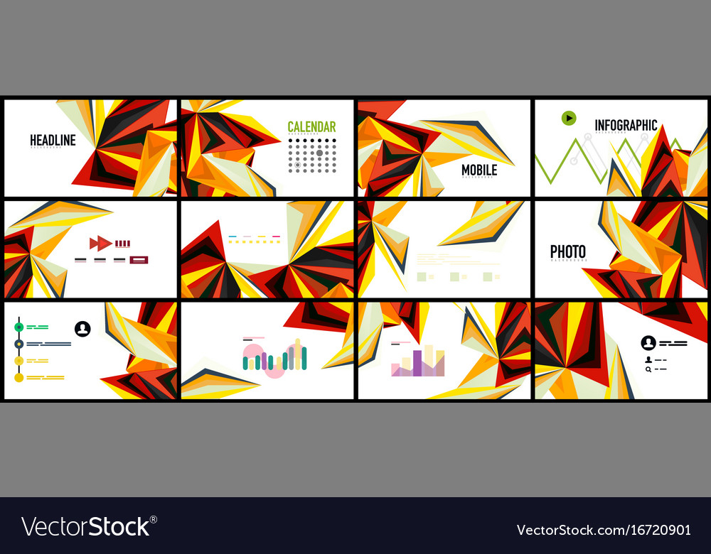 Modern triangle presentation template Royalty Free Vector