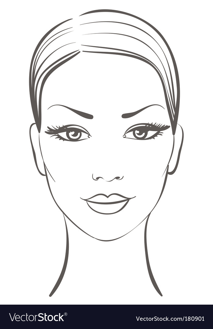 Woman face Royalty Free Vector Image - VectorStock