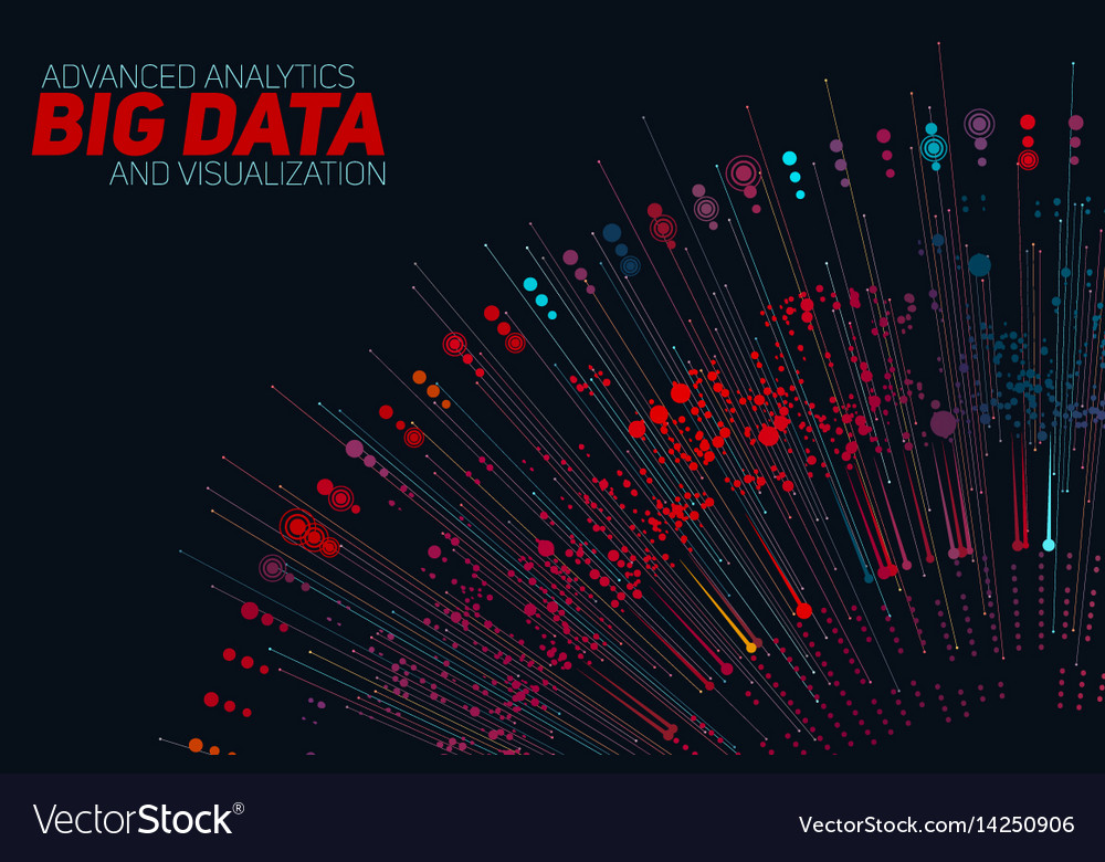 Big data circular colorful Royalty Free Vector Image