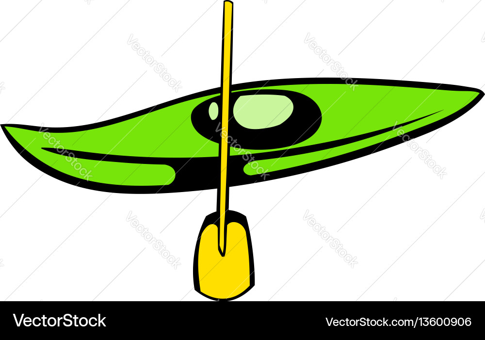 Canoe With Paddle Icon Icon Cartoon Royalty Free Vector