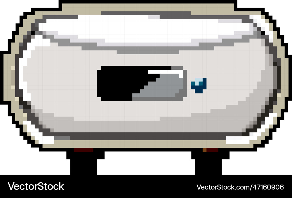 Electric water boiler game pixel art Royalty Free Vector
