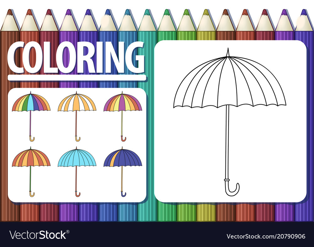 Page coloring book with contour cartoon Royalty Free Vector