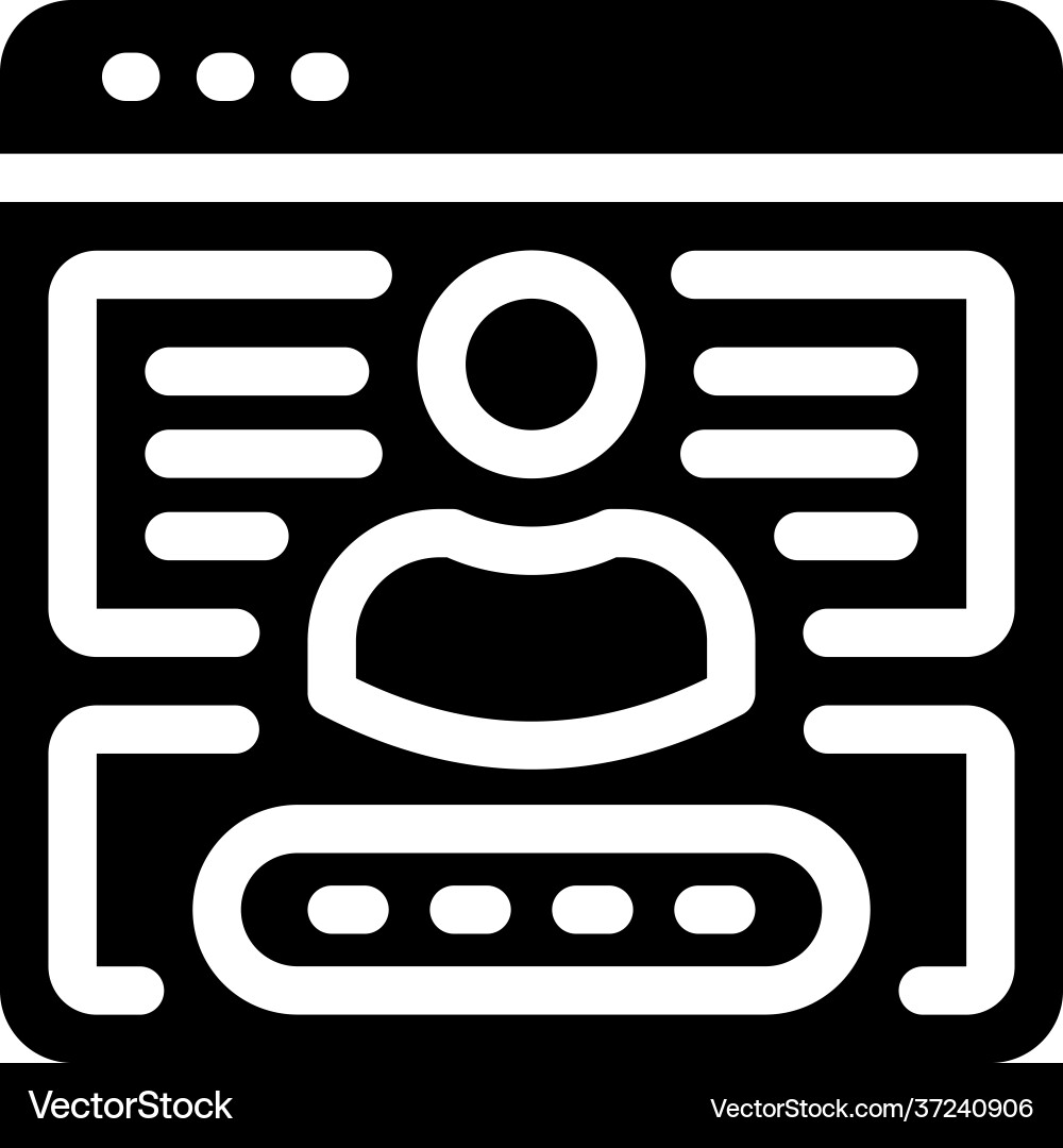 Secure profile Royalty Free Vector Image - VectorStock