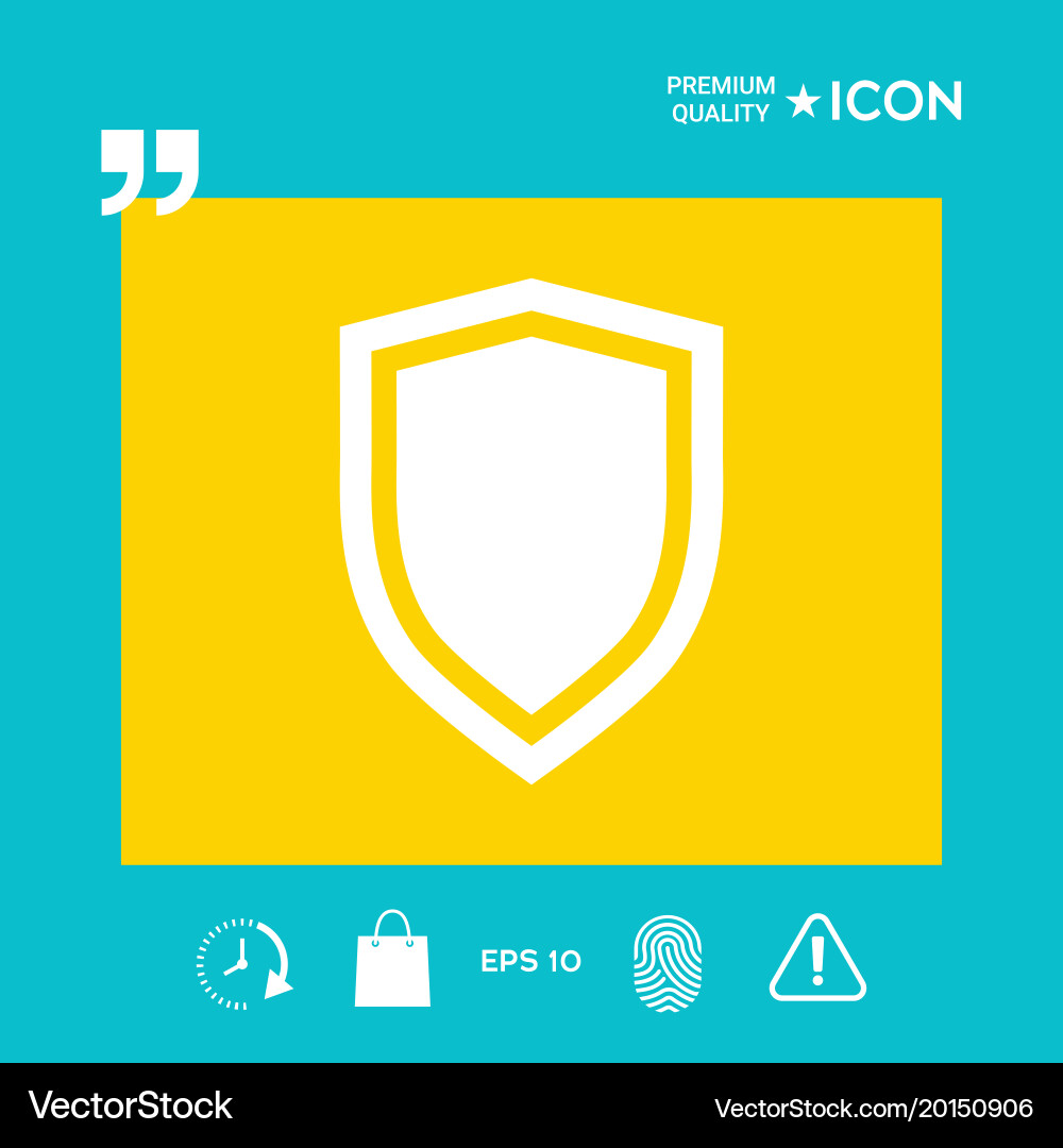 Shield protection icon Royalty Free Vector Image