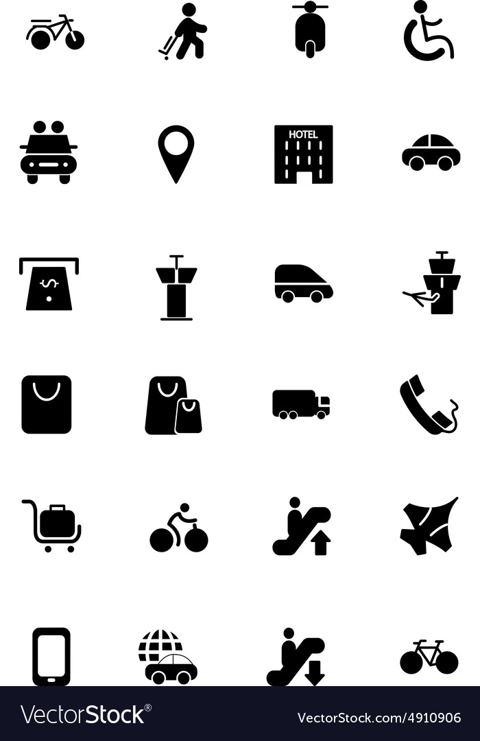 Travel solid icons 4 Royalty Free Vector Image