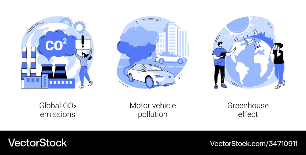 Air pollution abstract concept Royalty Free Vector Image