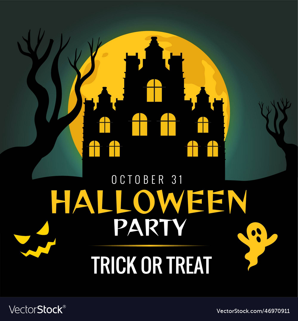 Happy halloween banner design template Royalty Free Vector