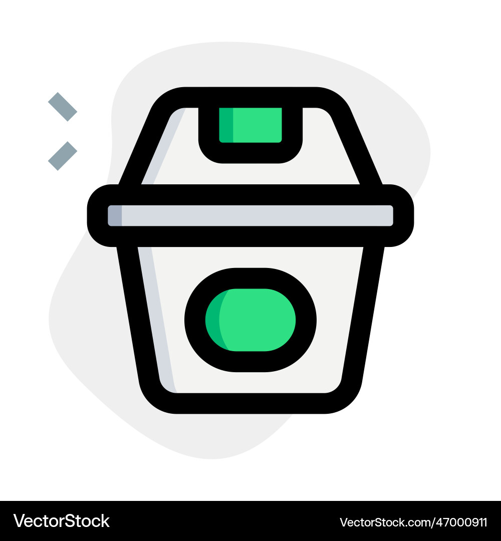 Small waste basket for dumping paper Royalty Free Vector