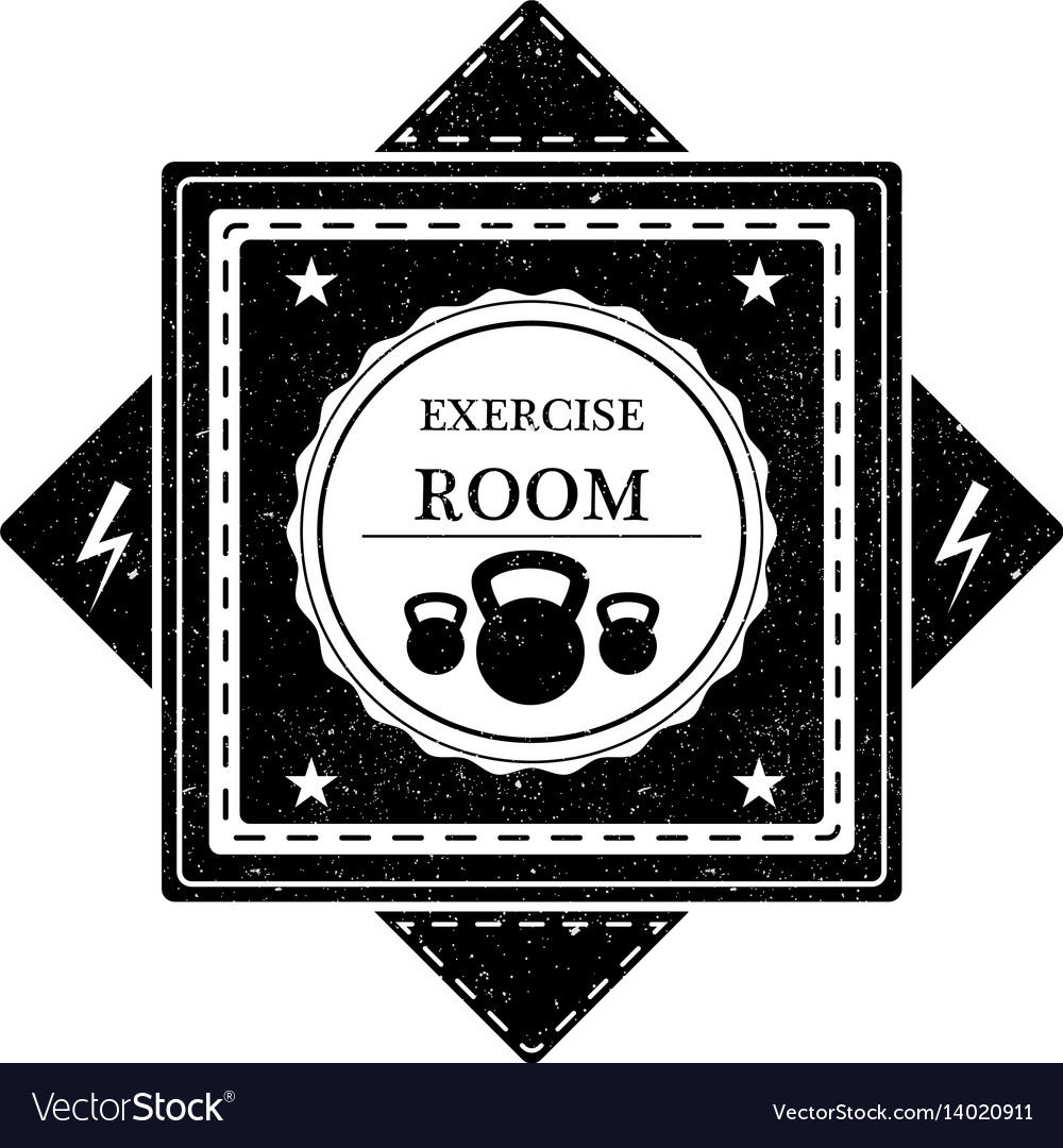 Sports emblem logo for a fitness gym Royalty Free Vector