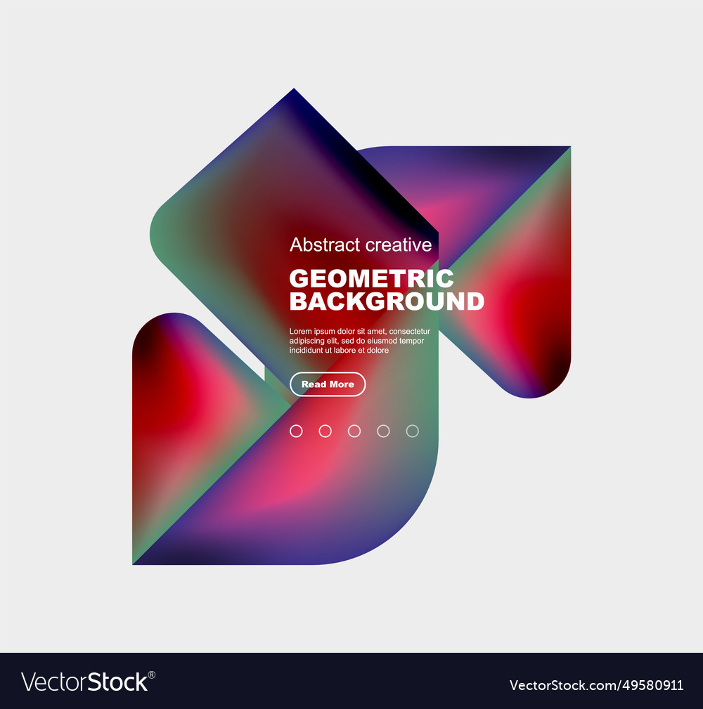Square and triangle design with fluid gradients Vector Image