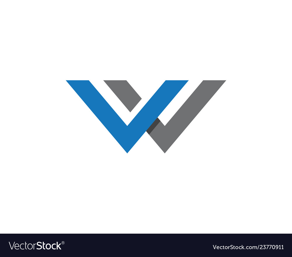 W letter business corporate logo Royalty Free Vector Image