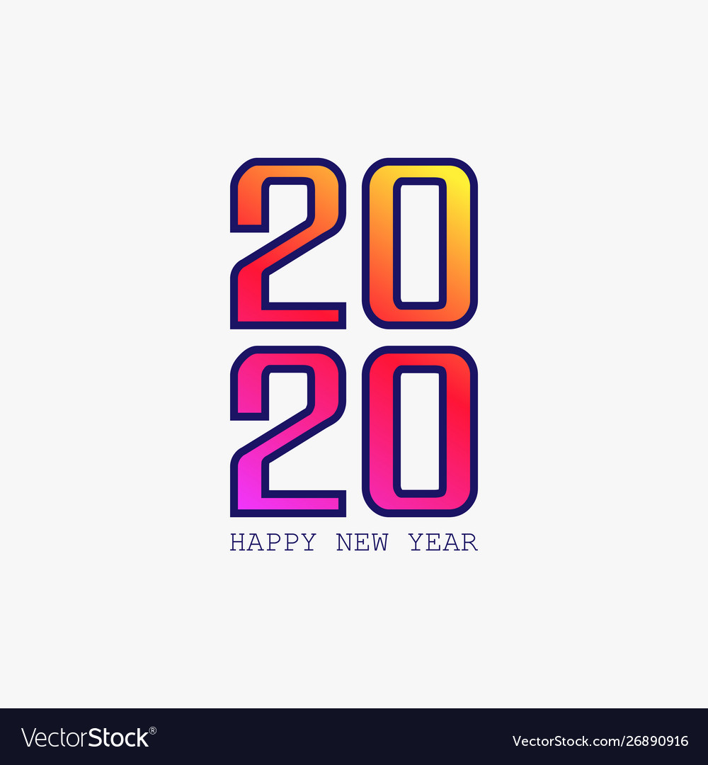 Bright paper new year banner design Royalty Free Vector