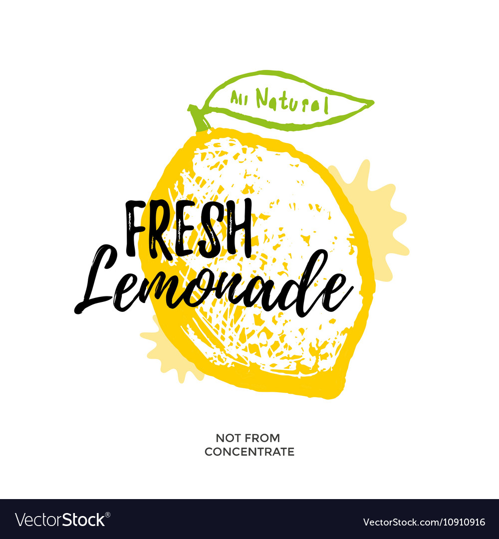 Fresh lemonade Royalty Free Vector Image - VectorStock