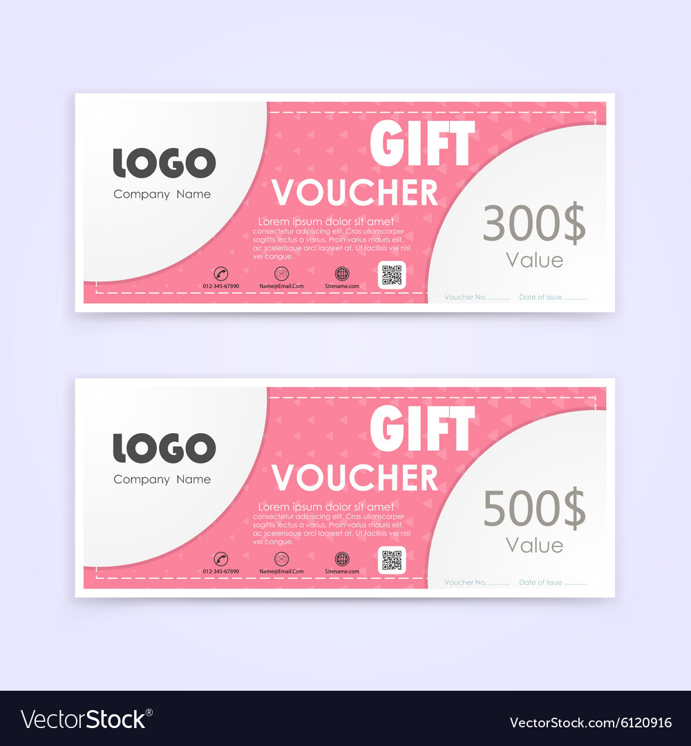 Gift voucher coupon template Royalty Free Vector Image