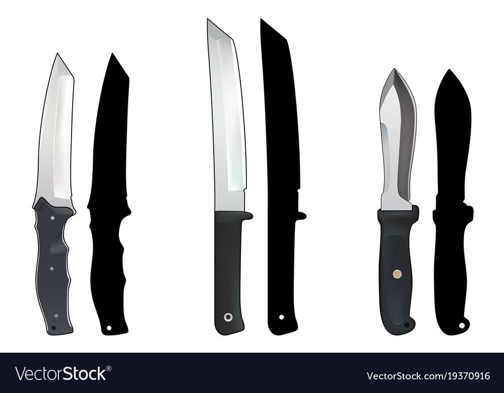 Knives set6 Royalty Free Vector Image - VectorStock