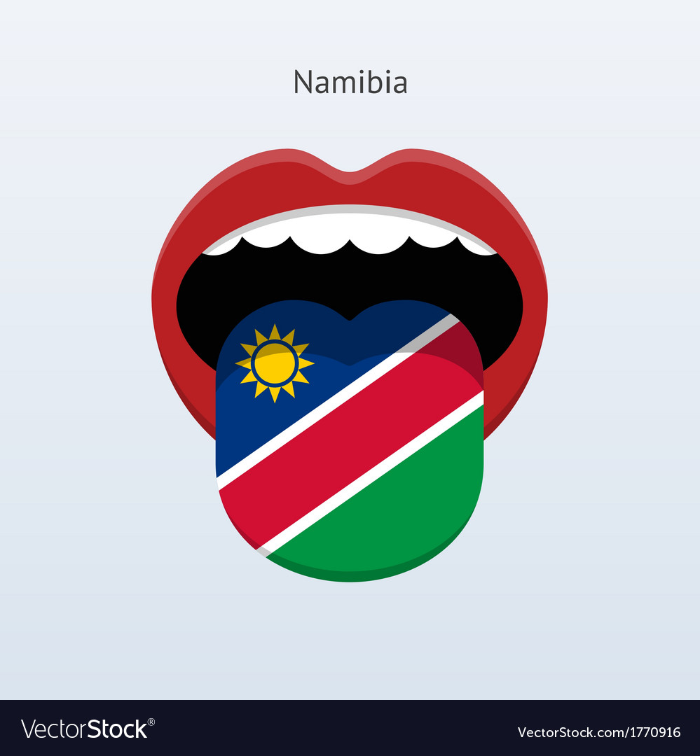 Namibia language abstract human tongue Royalty Free Vector