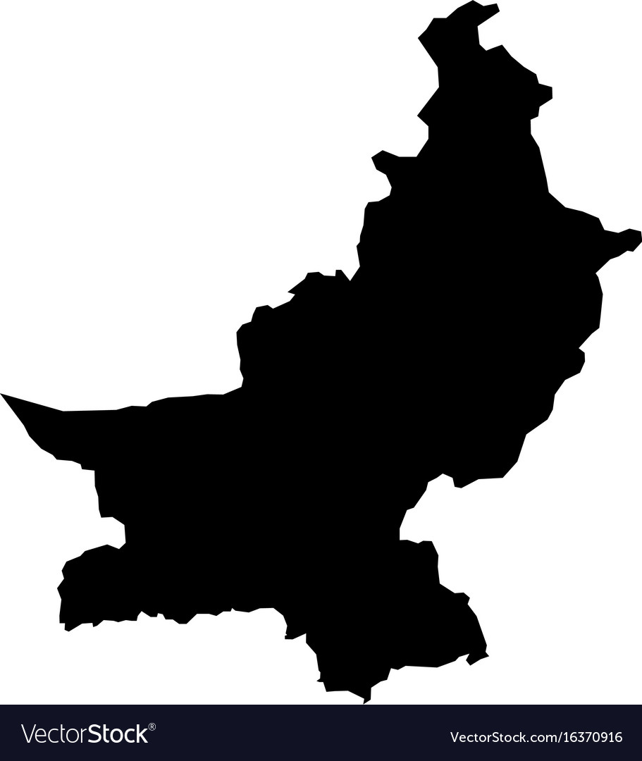 Pakistan Map Outline   Outline Map Of Pakistan Vector 16370916 