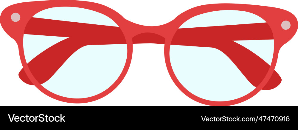 Rounded glasses accessory Royalty Free Vector Image
