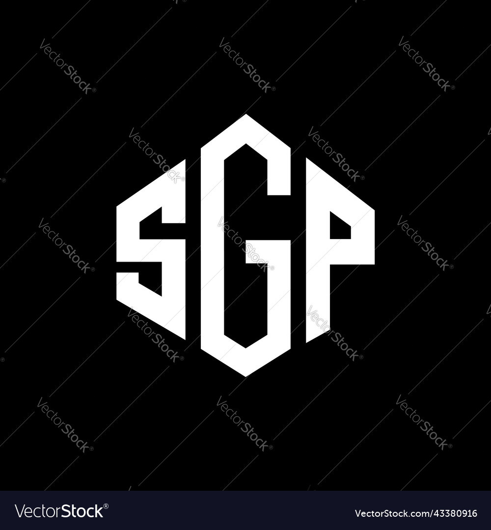Sgp letter logo design with polygon shape Vector Image
