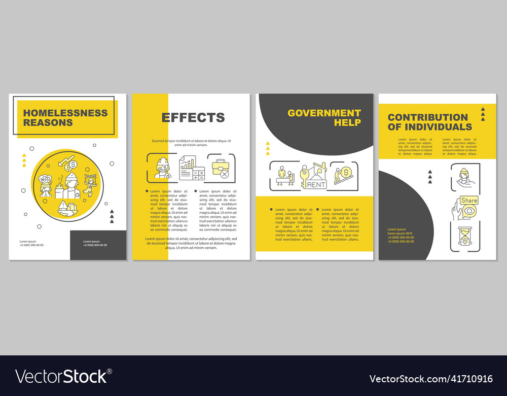 Struggles Of Homelessness Yellow Brochure Template 1746