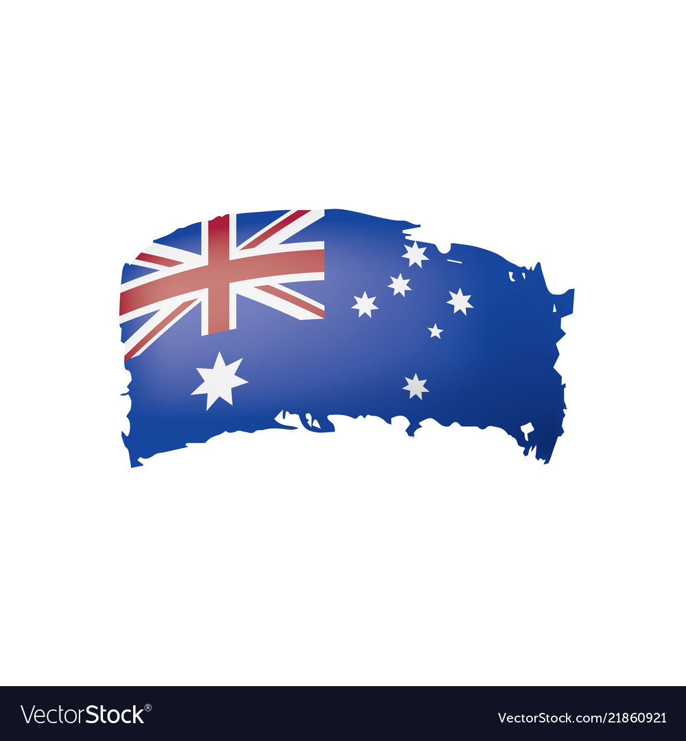 Australia flag on a white Royalty Free Vector Image