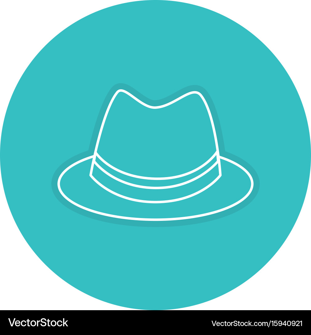 Gentleman hat isolated icon Royalty Free Vector Image