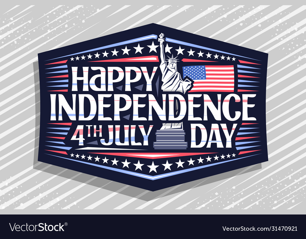 Greeting card for independence day Royalty Free Vector Image