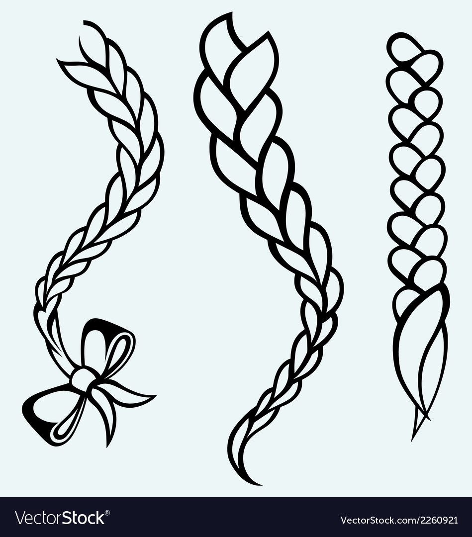 Hair Plait Fashion Vector PNG Images