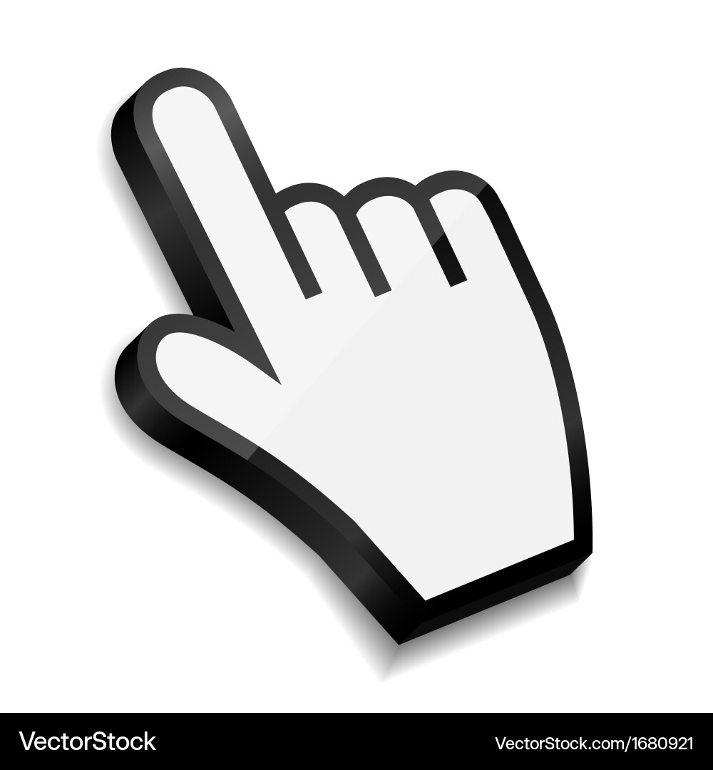 Mouse hand cursor Royalty Free Vector Image - VectorStock