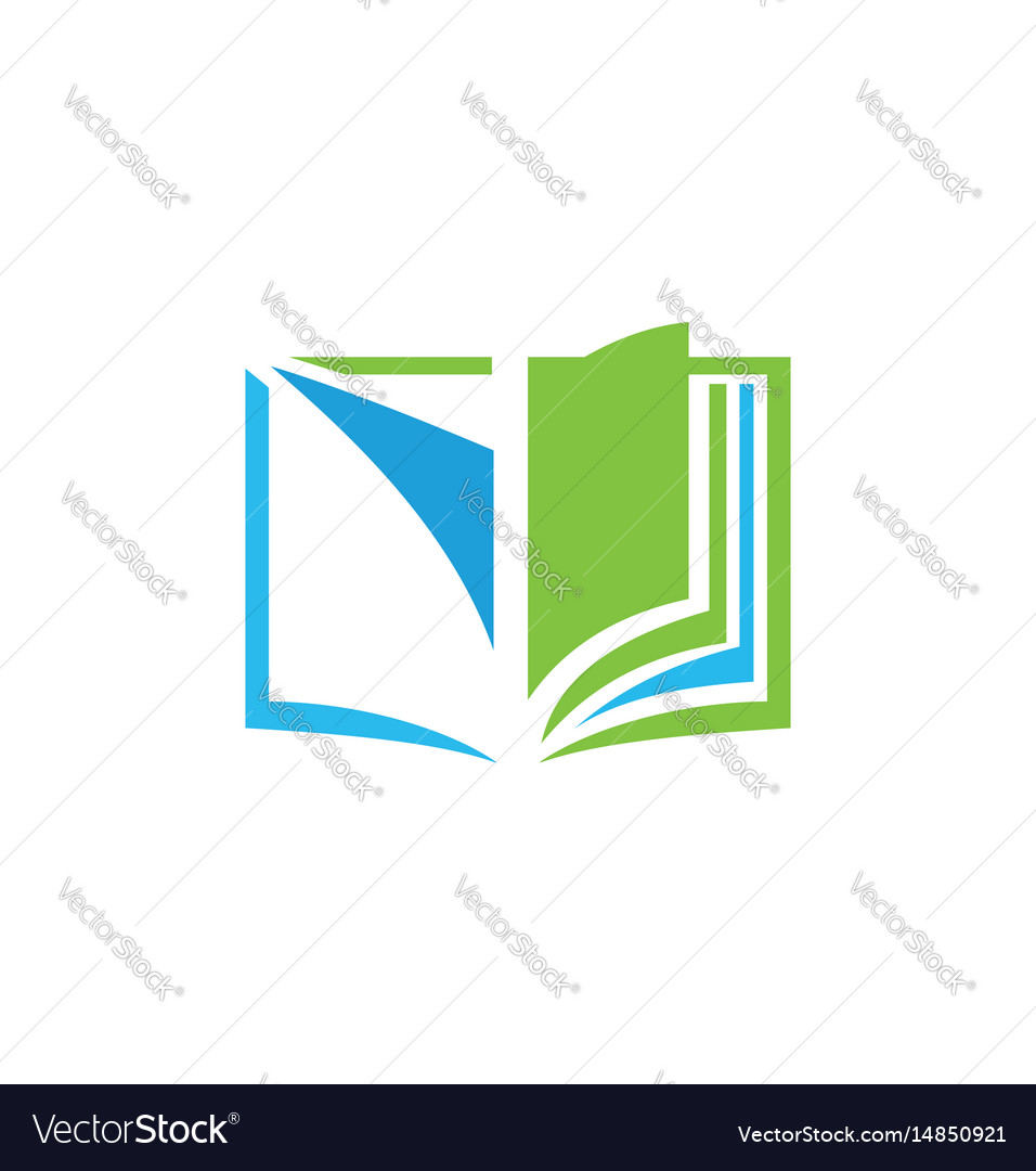 Open book education logo Royalty Free Vector Image