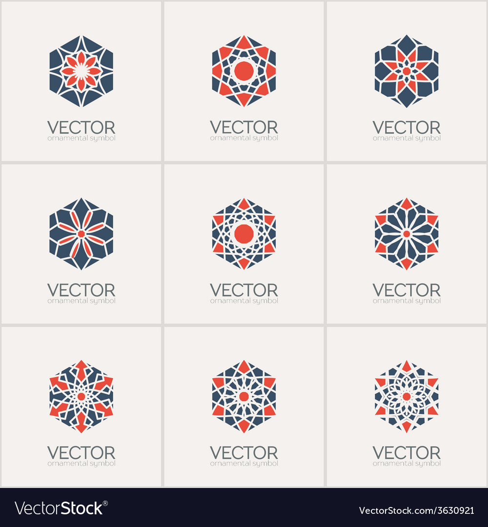 Ornamental symbols Royalty Free Vector Image - VectorStock