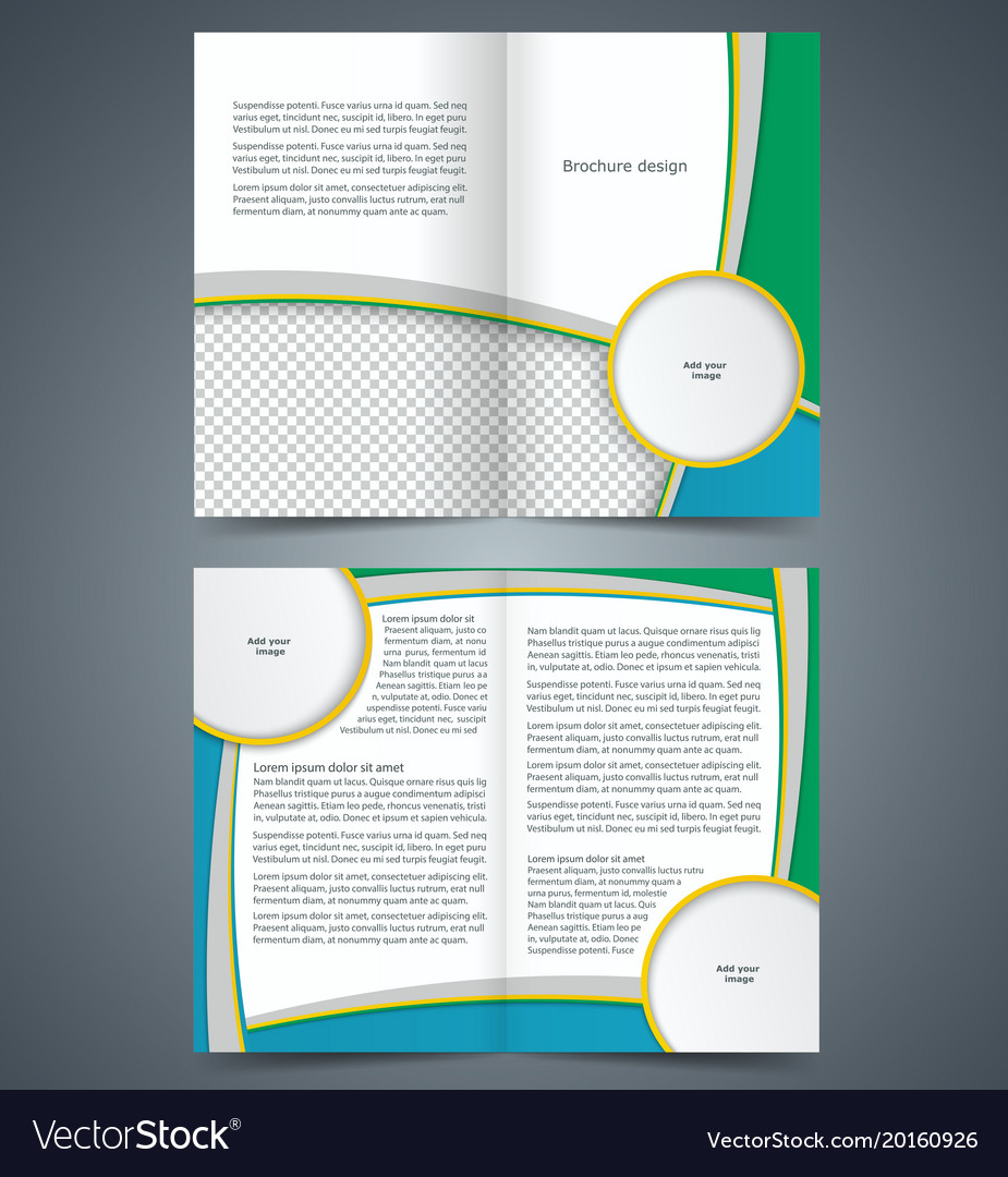 Booklet template design with stripes