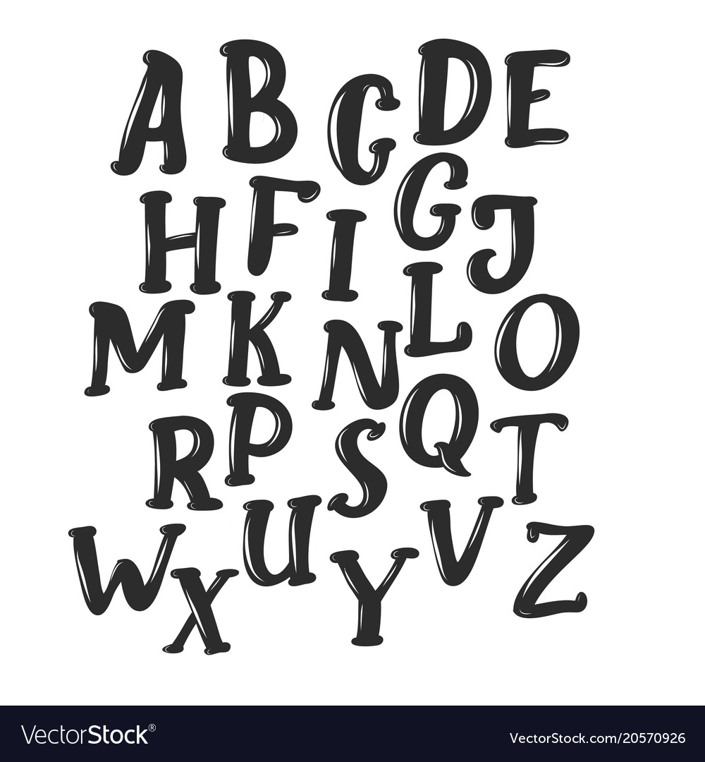 hand lettering alphabet royalty