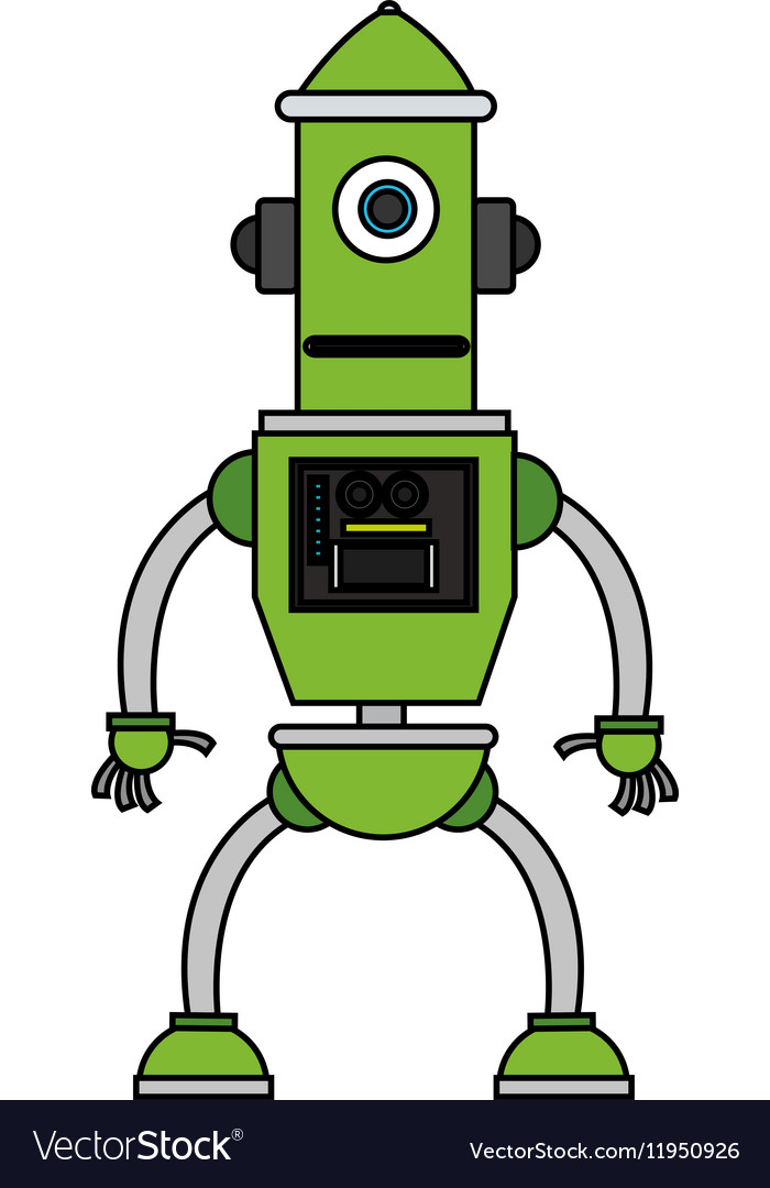 Isolated robot cartoon design Royalty Free Vector Image